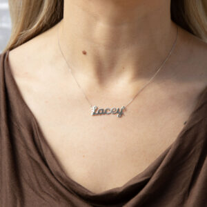 9ct White Gold Personalised Name Necklace 2