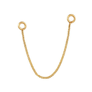 9ct Yellow Gold fine link earring chain