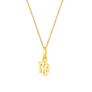 Star sign pendant necklace in gold plate