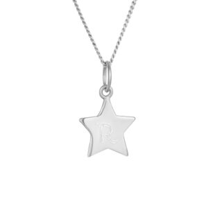personalised star pendant