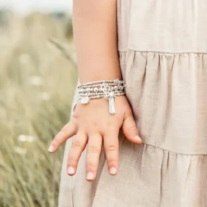 Childrens Sparkle Ball Tassel bracelet2