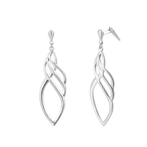 andralok open twist drop earrings in sterling silver