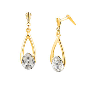 side view Andralok wishbone drop earrings showing back fitting