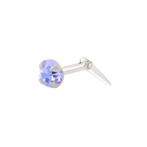 Sterling Silver Light Purple nose stud