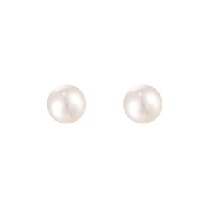 gold 5mm pearl stud earrings in 9ct Yellow Gold shown as a front-facing pair