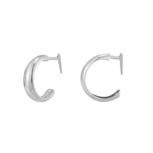 classic half hoop earrings side view showing Andralok hinge fitting