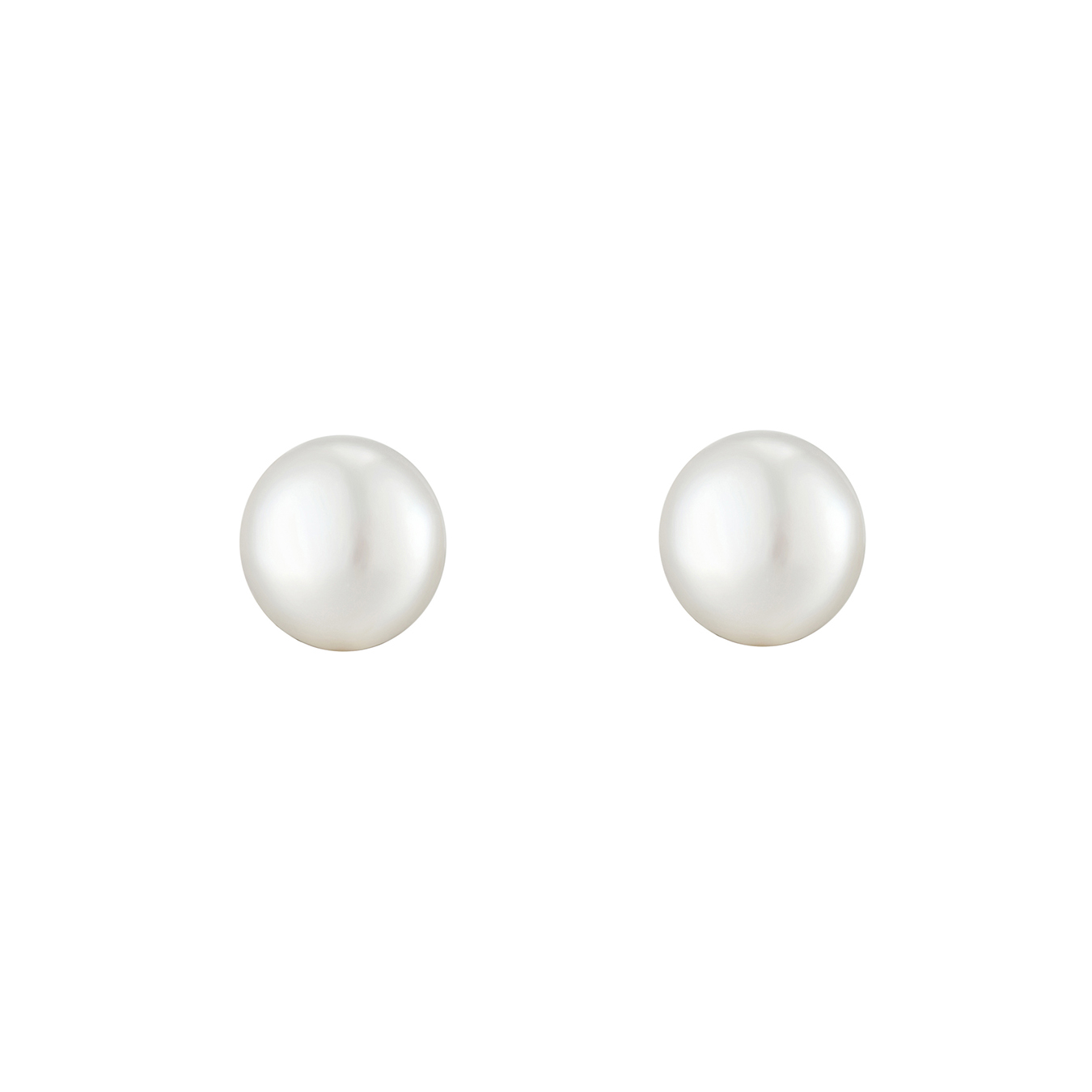 Sterling Silver 6mm Round Pearl Stud Earrings additional product image