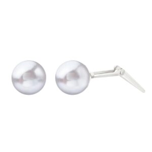 Sterling Silver pearl nose stud