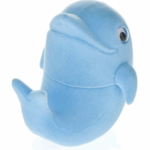 gift box packaging for gold dolphin crystal gift studs, dolphin presentation box on white background