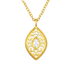 Paisley CZ Drop Pendant