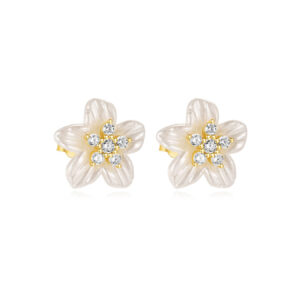 Gold Plated Flower Earrings