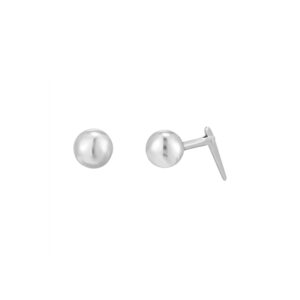 sterling silver 2mm ball stud earrings with andralok fitting