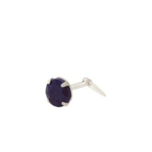 silver sapphire nose stud